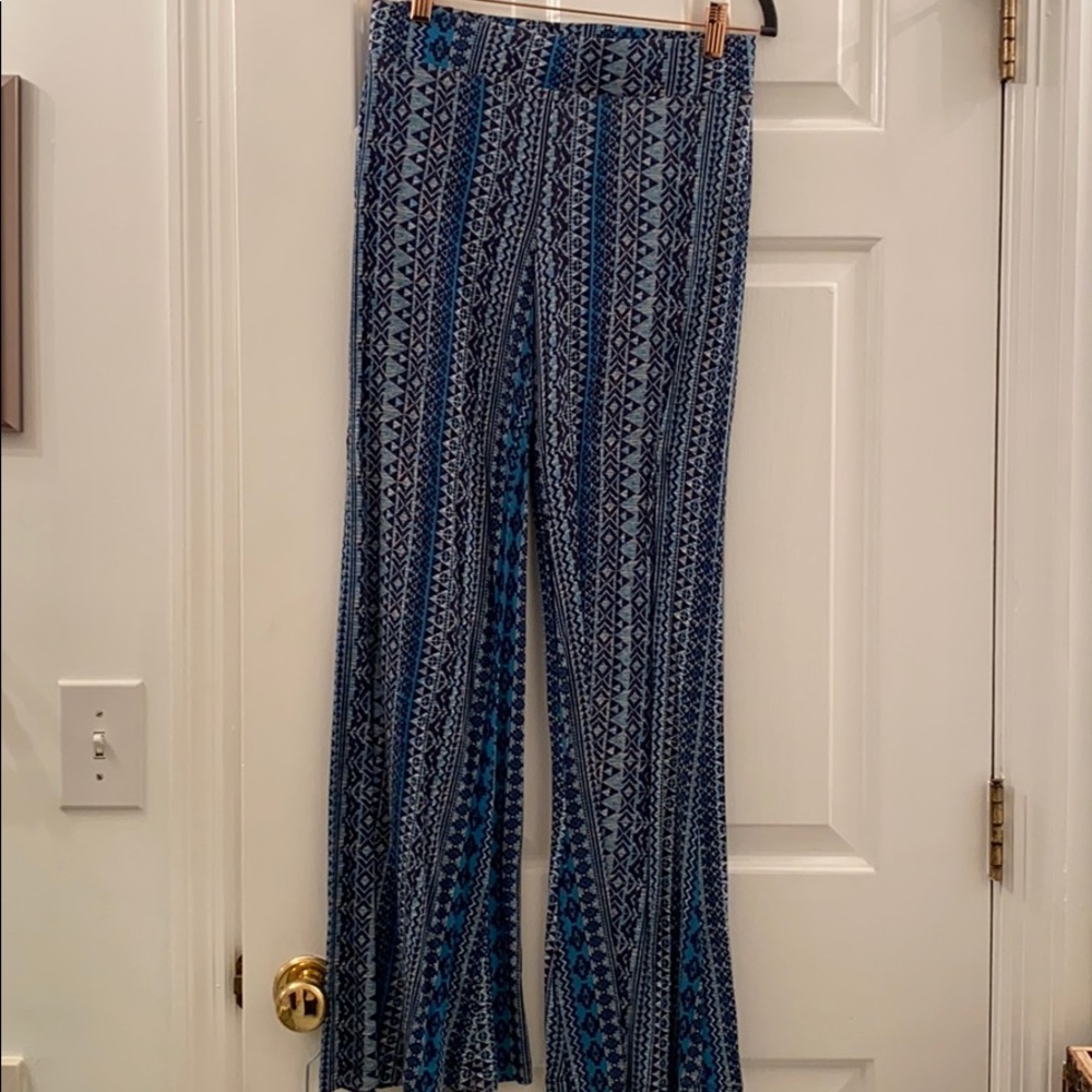 Blue Patterned pants